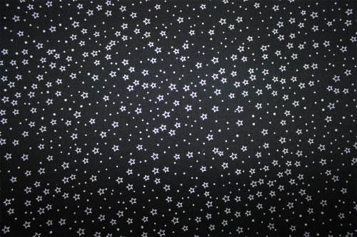 Designer- Baumwollstoff Be Colourful Silver Star Black (10 cm)